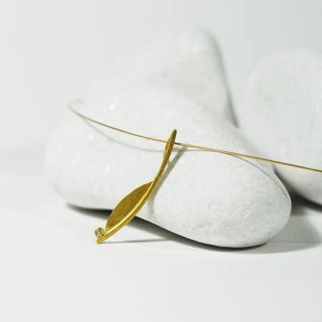 BLOOM Sterling Gold and Diamond Pendant