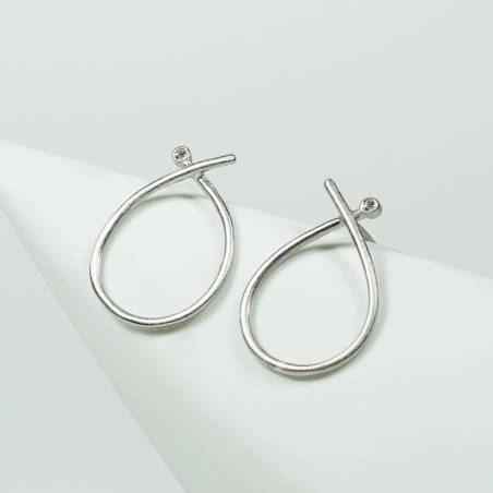 Pendientes de plata y diamante