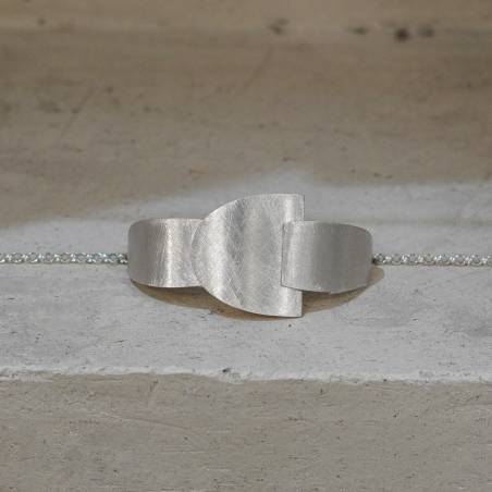 Modern sterling silver bracelet