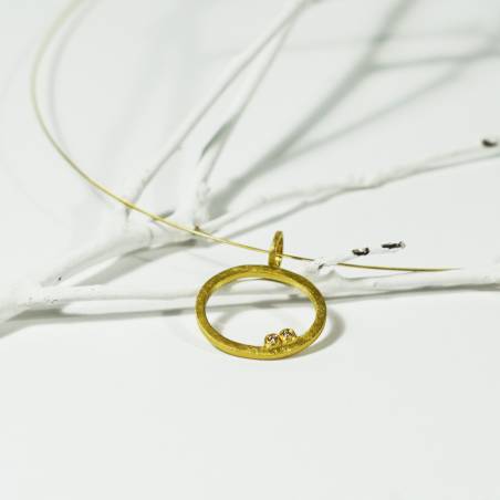 Penjoll or groc i diamants naturals Barcelona
