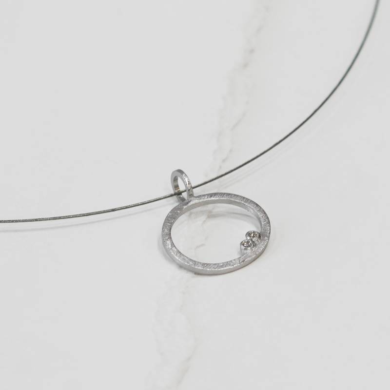 Colgante plata y diamantes ROSE