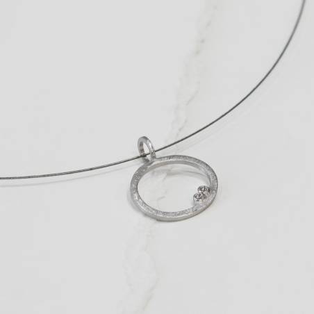 Penjoll plata i diamants ROSE