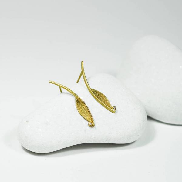 Pendientes de oro y diamantes Bloom