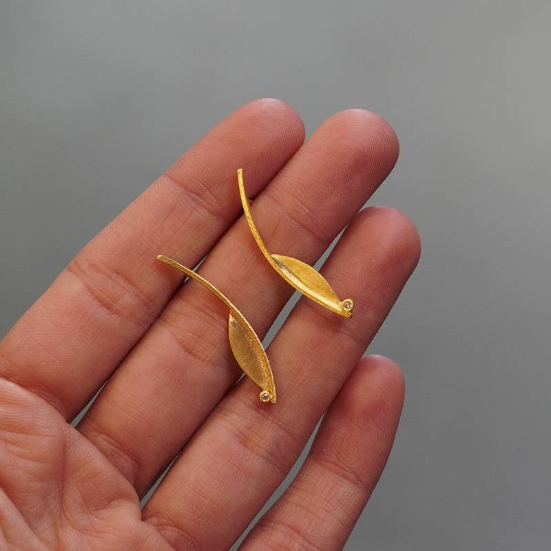 Large Bloom Gold Earrings