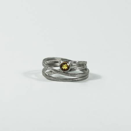 Anillo plata ATW con gemas de colores
