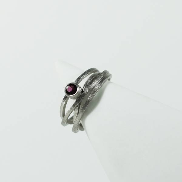 Anillo plata ATW con gemas de colores
