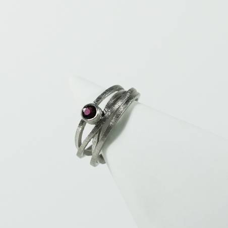 Anillo plata ATW con gemas de colores