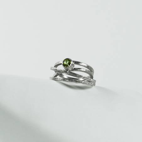 Anell de plata ATW amb gemes de colors