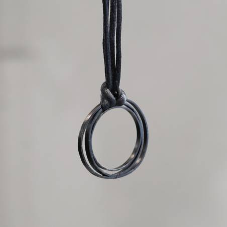 Oxidized silver design pendant