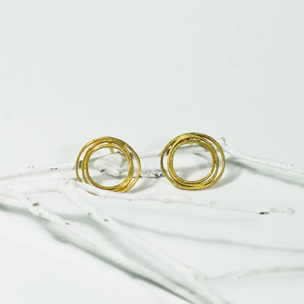 Arracades d'or groc de 18k