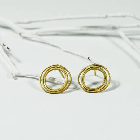 Pendientes de oro amarillo y oro blanco