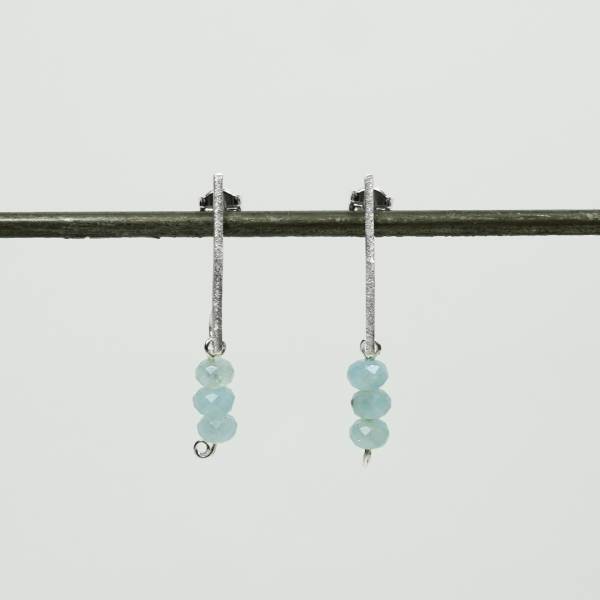 Pendientes plata y aguamarina NORFEU