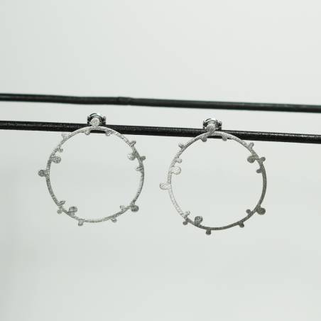 LAND silver hoop earrings