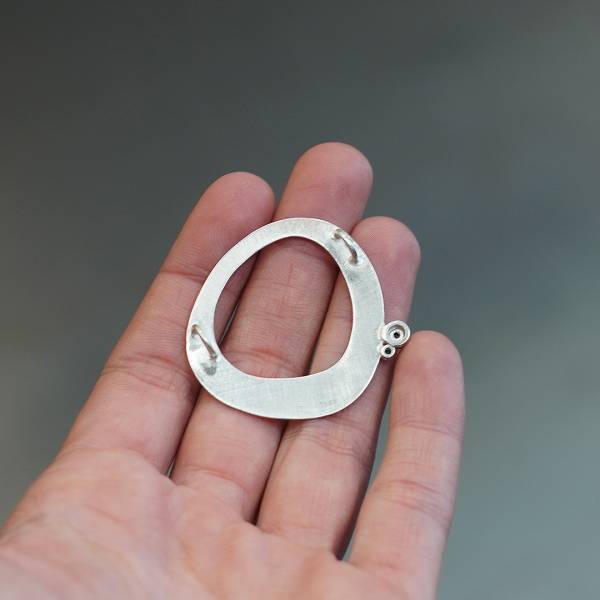 Colgante plata y diamantes negros