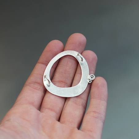Colgante plata y diamantes negros