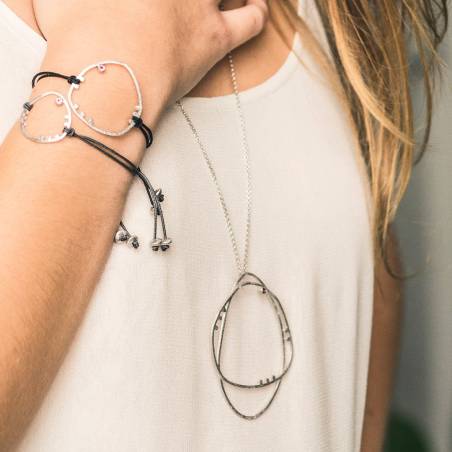 BRISA silver and tourmaline pendant
