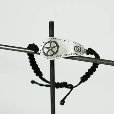 Pulsera plata "t'estimem papa" BIKE