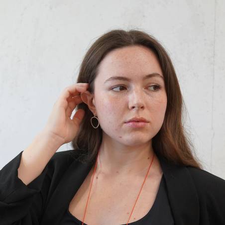 large silver earrings iria