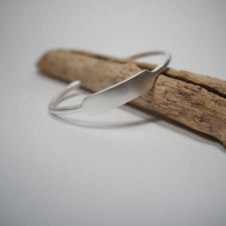 Pulsera rígida plata hombre