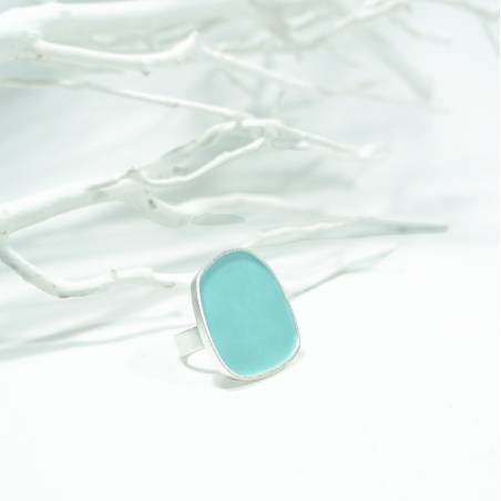 Anillo diseño plata y esmalte