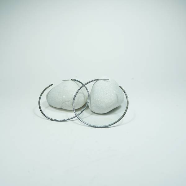 Maxi silver hoop earrings TREE