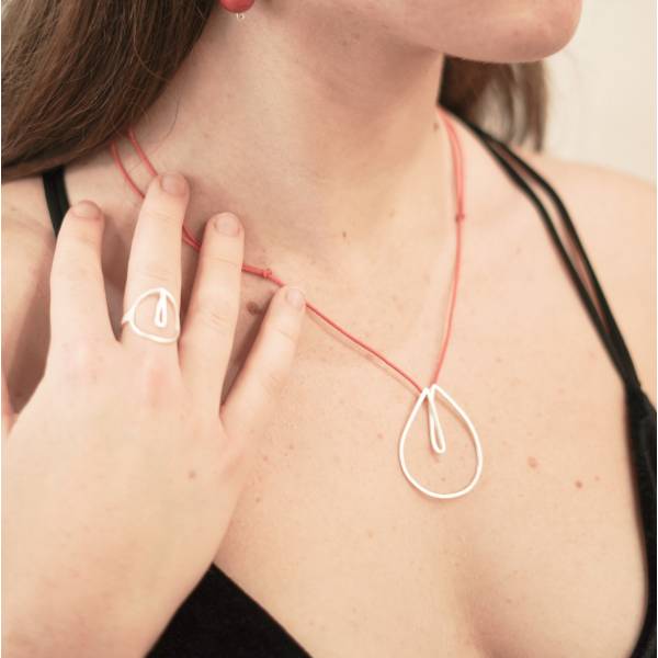 Anell plata mat