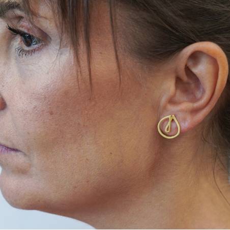 Pendientes pequeños oro mujer