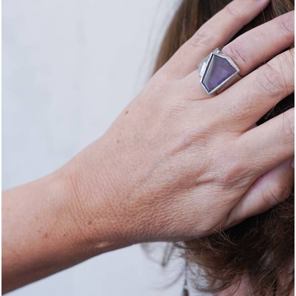 Amethist silver ring one of a kind