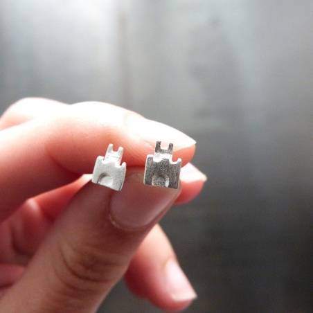 Very small silver earrings for little girl