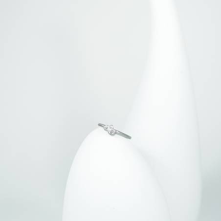 Nuevo anillo oro blanco con diamantes