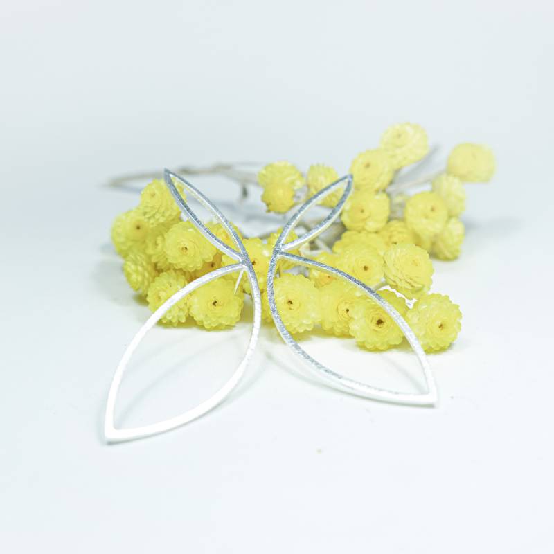 Pendientes diseño extremado plata