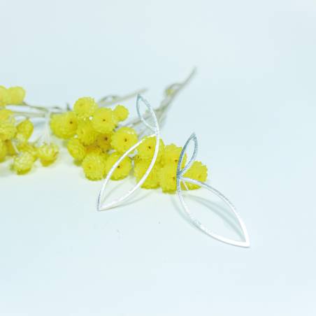 Big size original silver earrings
