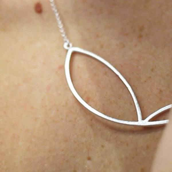 Collaret de plata amb cadena