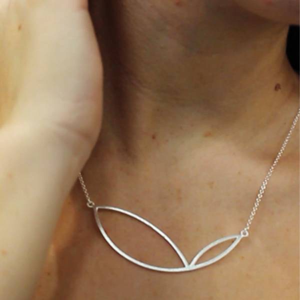 Sterling silver neclace with chaine