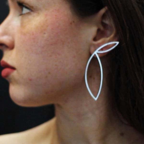 Very big sterling silver earrings