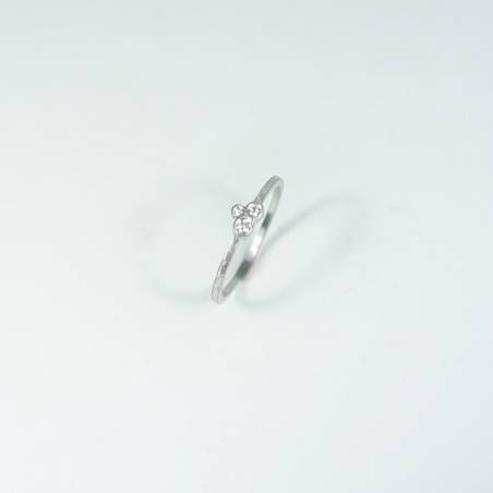 White gold ring with diamonds