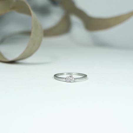 Anillo compromiso oro blanco