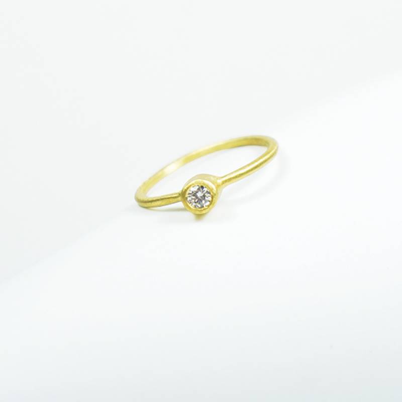 Anillo prometida oro amarillo