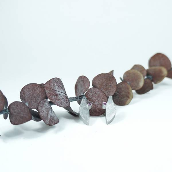 Pendientes plata con granate rodolito