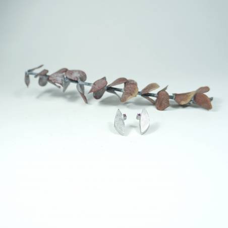 Arracades plata petites amb pedra color