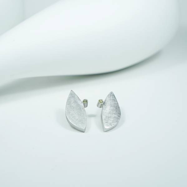 Pendientes de plata grandes con peridoto