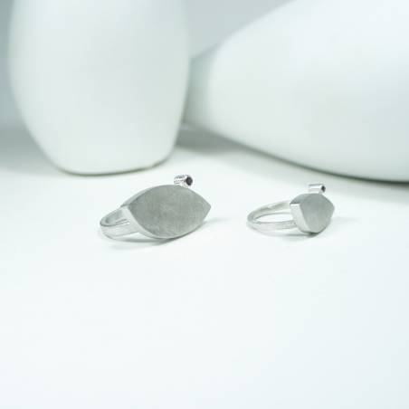 Anillo plata con piedra color