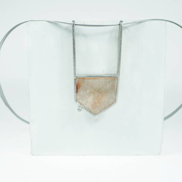 Exclusive rhodium silver necklace