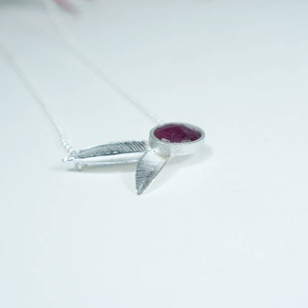 Gemstone silver necklace