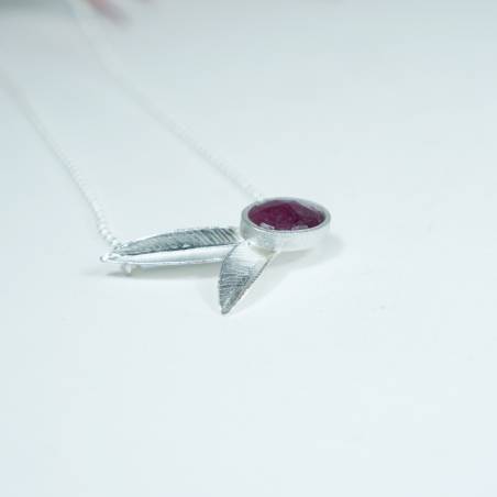 Gemstone silver necklace
