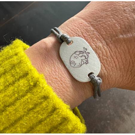 Pulsera plata para grabar