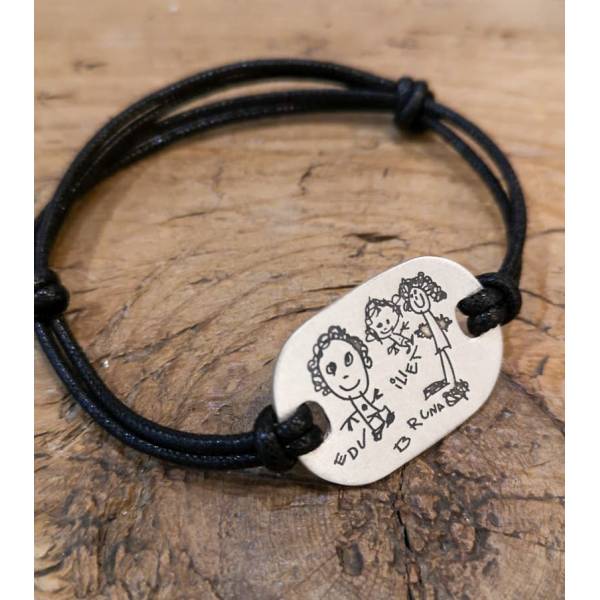 Customized engraving silver bracelet