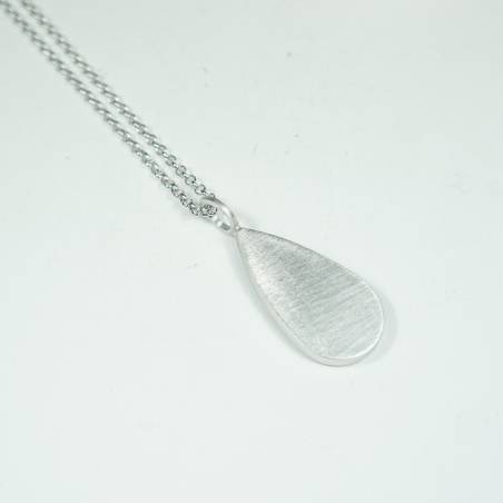 Colgante de plata rodio con piedra natural