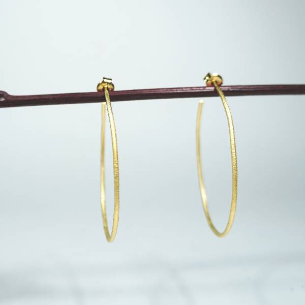 Big gold plated hoop earrings