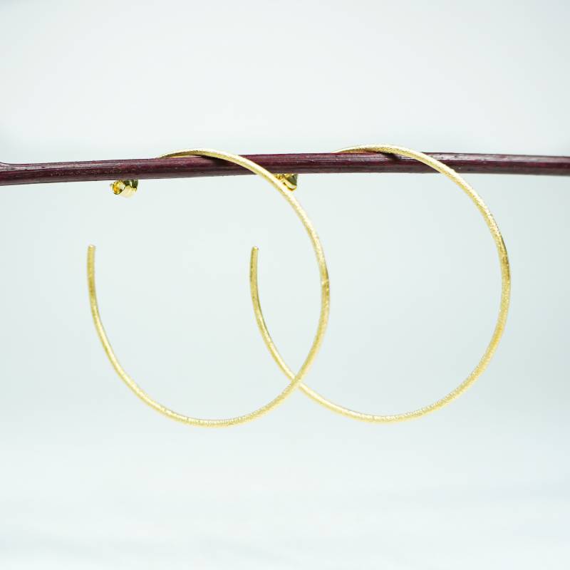 Gold plated hoop earrings